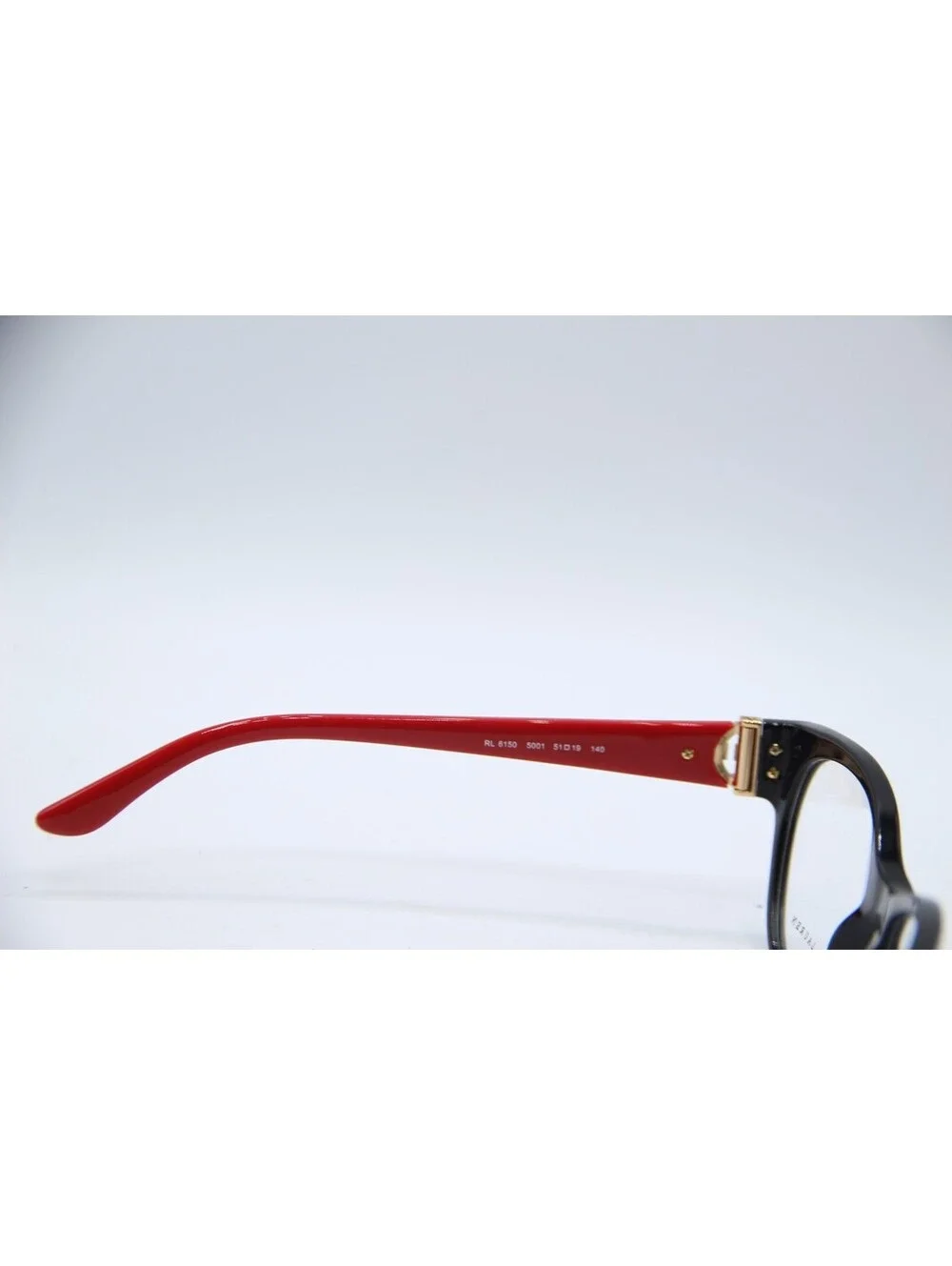 Ralph Lauren Rl 6150 5001 Black Red Gold Authentic Frames Eyeglasses 51-19